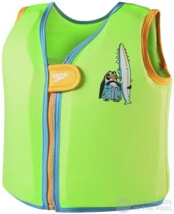 Speedo Character Printed Float Vest Chima Azure Blue/Fluro Green