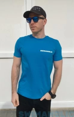 Swimaholic Life Is Cool In The Pool T-Shirt Men Azure