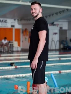 Swimaholic Life Is Cool In The Pool T-Shirt Men Black -Swimgear Haven swimaholic life is cool in the pool t shirt men black original 2