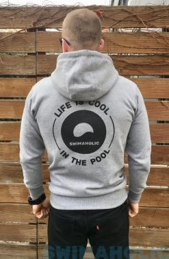 Swimaholic Zip Through Hood Men Heater Grey Melange -Swimgear Haven swimaholic zip through hood men heater grey melange original 2