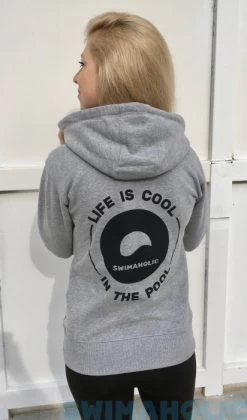 Swimaholic Zip Through Hood Women Heater Grey Melange -Swimgear Haven swimaholic zip through hood women heater grey melange original 3